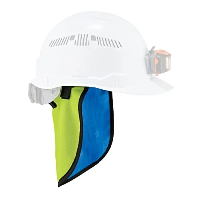 Image of Ergodyne Chill Its 6670CT Evaporative Cooling Hard Hat Neck Shade,Lime