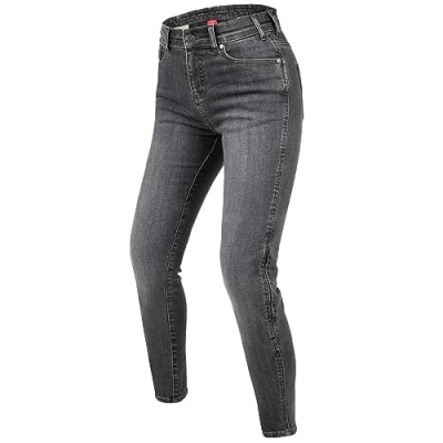 Image of REBELHORN Women&#039;s Classic III Sk Lady Motorcycle Trousers, Grey Washed, 28W x 30L