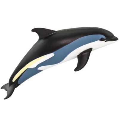 Image of Safari Ltd. Atlantic White Sided Dolphin Figurine Detailed 4.75&quot; Plastic Model Figure Fun Educational Ocean Play Toy for Boys, Girls &amp; Kids Ages 3+