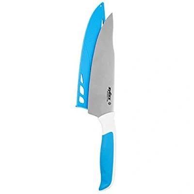 Image of Zyliss E920257 Comfort Chef Knife 18.5 cm/7.25 Inch Japanese Stainless Steel Blue/White Kitchen Knife/Vegetable Dishwasher Safe 5 Year Guarantee
