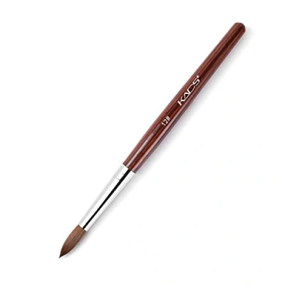 Image of KADS Kolinsky Sable Acrylic Nail Art Brush Red Wood Pen for Manicure Tool (12#)