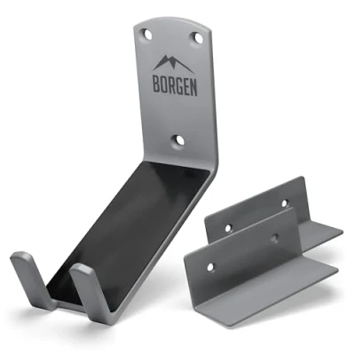 Image of Borgen Bike Wall Mount Rack Pedal for E Bike, MTB or Road with Support Bracket and Protection Pads