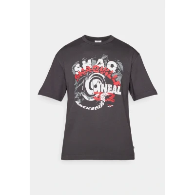 Image of Reebok SHAQ Spiral TEE Print Tshirt, Men&#039;s, Size: Medium, Washed black
