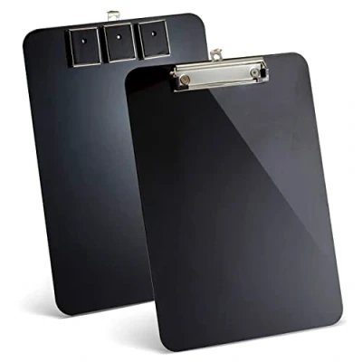 Image of Officemate Magnetic Clipboard with Low Profile Clip, Black, Recycled Plastic (83215)