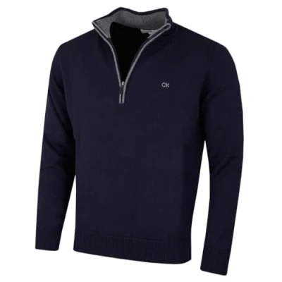 Image of Calvin Klein Golf Mens Cotton Sweater Navy S