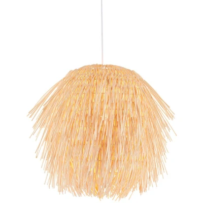Image of Pushpa Pendant Ceiling Light Natural Rattan, 1x E27