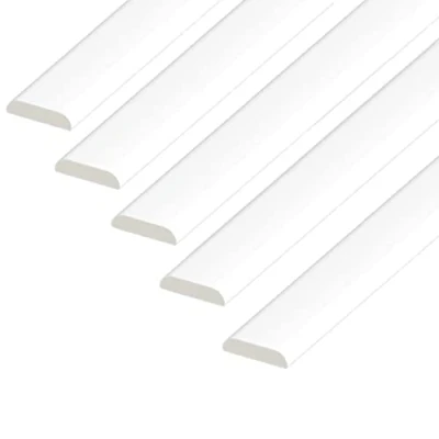 Image of 25mm uPVC Architrave Plastic Finishing Trim D Mould 1m Lengths Pack of 5