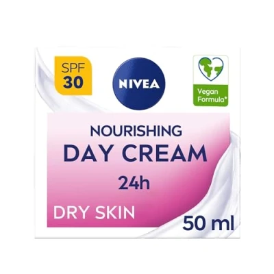 Image of NIVEA 24H Moisture Nourishing Day Cream for Dry &amp; Sensitive Skin SPF30 50ml