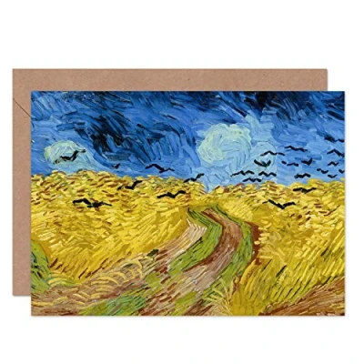 Image of Artery8 Vincent Van Gogh Wheatfield With Crows Painting Fine Art Greeting Card Plus Envelope Blank Inside