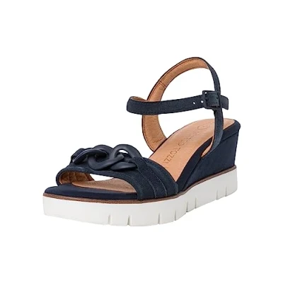 Image of MARCO TOZZI Women&#039; 2 28713 20 Wedge Sandal, Navy, 6 UK