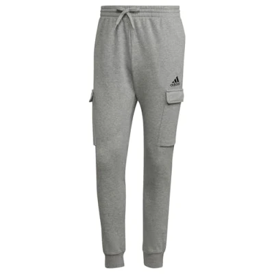 Image of adidas Men&#039;s Essentials Fleece Regular Tapered Cargo Pants, Shadow Brown, 3XL