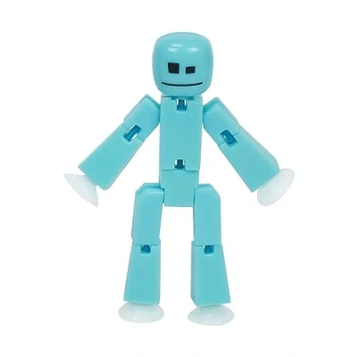 Image of Zing StikBot Single Pack Includes 1 Collectible Action Figures and Accessories, Stop Motion Animation, Ages 4 Up (Ice Blue)