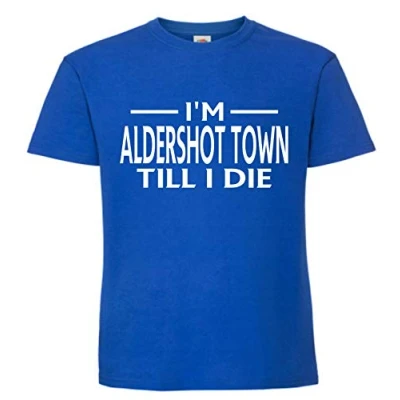 Image of Aldershot Town Till I DIE Premium Mens T Shirt Medium Blue