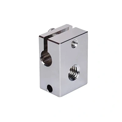 Image of Super Print PT100 V6 Heater Block Plated Copper with Silicone Sock for Hotend,V6 heatbreak,V6 Nozzles,Prusa i3 MK3/MK3S hotend.(1PC)