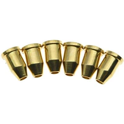 Image of 6pcs Gold Guitar String Through Body Ferrule 1/4&quot;(6.35mm) Ferrules for Telecaster