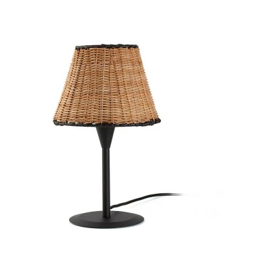 Image of Sumba Black, Rattan Mini Table Lamp 3000K