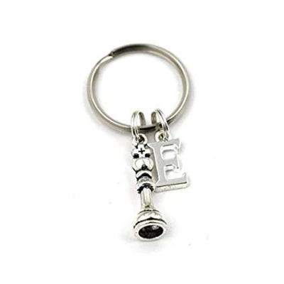 Image of SILVER KNIGHT King Chess Piece Key Ring, Personalized Keyring, Initial Keychain,Gift, Player Gifts, Gift Bag