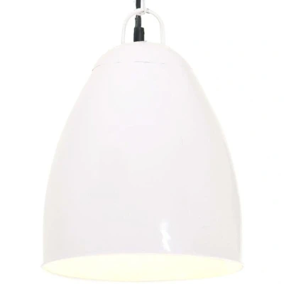 Image of vidaXL Industrial Hanging Lamp 25 W White Round 32 cm E27