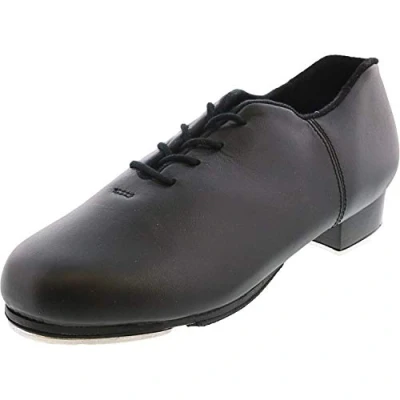 Image of Capezio Cadence Tap Shoes, Shoes For Women With Durable Leather Soles &amp; Tele Tone Toe Heel Taps, Dance Professional Dancers, Lightweight Black, Size 8