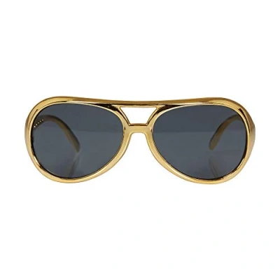 Image of Bristol Novelty BA243 Rock Star Sunglasses, Mens, Gold, One Size