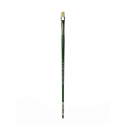 Image of Winsor &amp; Newton Size 6 Winton Hog Short Flat Long Handle