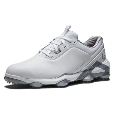 Image of FootJoy Men&#039;s Tour Alpha Golf Shoe, White/White/Silver, 10 UK