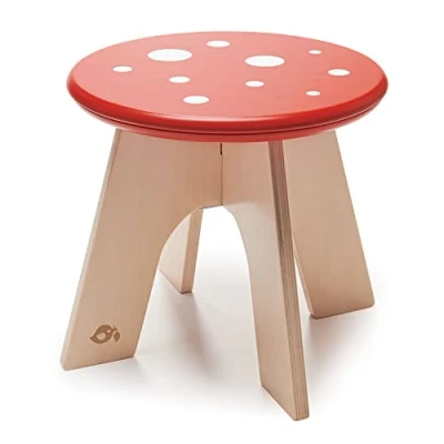Image of Tenderleaf Toys Forest Chair Wood Furniture and Nursery Decor for Children (Toadstool)