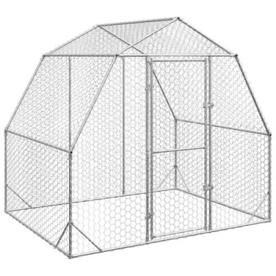 Image of vidaXL Chicken Coop 2.5 x 2 2.25 m Galvanised Steel