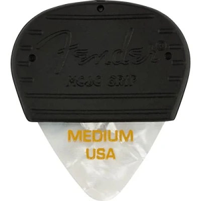 Image of Fender Mojo Grip Picks, Celluloid, Medium, 3 Pack, White Moto
