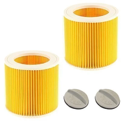 Image of Premium Quality Cartridge Filter For Karcher Wet &amp; Dry Hoover Vacuum Cleaners 2 Pack