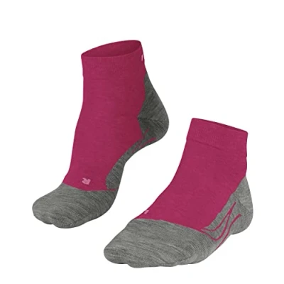 Image of FALKE Women&#039;s GO2 Short W SSO Cotton Anti Blister 1 Pair Golf Socks, Red (Rose 8564), 7 8