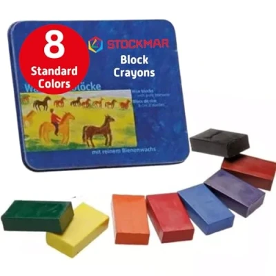 Image of Stockmar 204884258 Waterproof Beeswax Blocks in Tin, 8