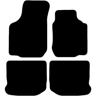 Image of Carsio Carpet Car Mats For Volkswagen Golf Mk4 1997 2004 (no clips) Tailored Fit Floor Mat Set Complete Accessory Black Custom Fitted All Weather, Anti Slip Backing &amp; Trim