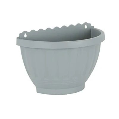 Image of Wham Set 4 Etruscan 30cm Plastic Wall Basket Soft Grey