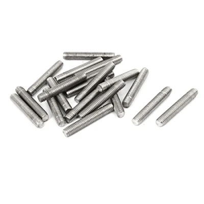 Image of sourcingmap M5 x 30mm 304 Stainless Steel Fully Threaded Rod Bar Studs Fasteners 20 Pcs