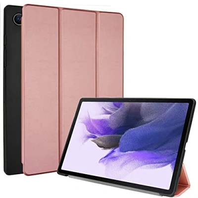 Image of TECHGEAR Smart Case for Samsung Galaxy Tab A8 10.5&quot; 2022 Release (SM X200 / SM X205) PU Leather Slim Tri fold Stand Cover with Corner Protection [Auto Wake/Sleep] Rose Gold