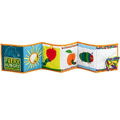 Image of Rainbow Designs Tiny and Very Hungry Caterpillar Unfold &amp; Discover Soft Toy Cloth Books for Babies
