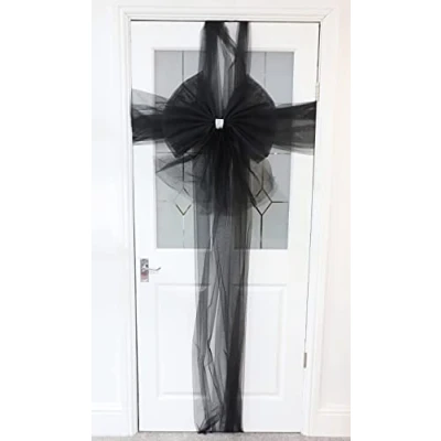 Image of Christmas Concepts® DIY Decorative Door Bow With Diamante Decoration Wedding/Parties/Christmas (Black)