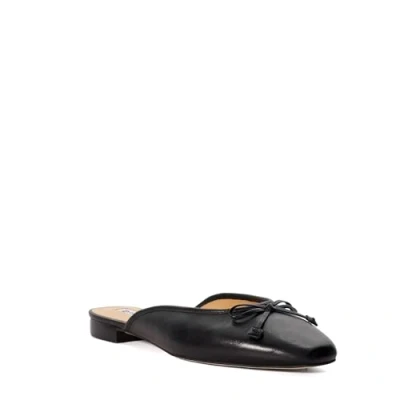 Image of Dune London Womens Ladies Haylas Ballet Flat Mules Black Leather Size UK 5