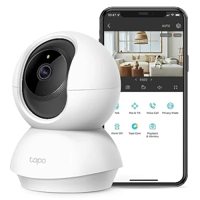 Image of Tapo TP Link 2K Pan Tilt Security Camera for Baby Monitor, Dog w/Motion Detection, 2 Way Audio Siren, Night Vision, Cloud &amp;SD Card Storage (Up to 256 GB), Works with Alexa &amp; Google Home (C210)