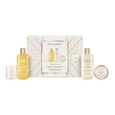 Image of Baylis &amp; Harding Sweet Mandarin Grapefruit Gift Wrapped Candlelit Set Vegan Friendly (Pack of 1)