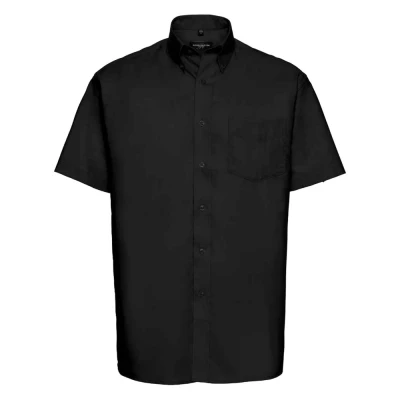Image of Russell Athletic Collection Mens Oxford Formal Shirt (Black) Size 19 inch
