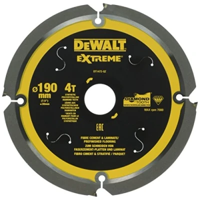 Image of DeWalt Extreme PCD Fibre Cement Saw Blade 190 x 30mm 4T