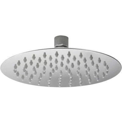 Image of Hudson Reed A3082 ǀ Modern Bathroom Slim Stainless Steel Round Fixed Shower Head, 200mm x 56mm, Chrome