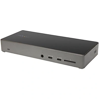 Image of StarTech.com USB C Dock Triple 4K Monitor Type Docking Station 100W Power Delivery DP 1.4 Alt Mode &amp; DSC, 2x DisplayPort 1.4/HDMI 2.0 6xUSB (2x 10Gbps) Windows/Chrome (DK31C2DHSPDUE)