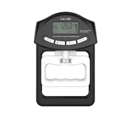 Image of CAMRY Digital Hand Dynamometer Grip Strength Measurement Meter Auto Capturing Electronic Power 198 Lbs / 90 Kgs, Black &amp; Gray