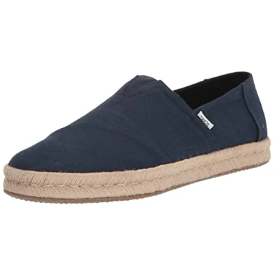 Image of TOMS ALP Espadrilles, Men&#039;s, Size: 6, Navy Cotton