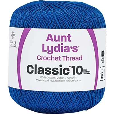 Image of Aunt Lydia&#039;s Classic Crochet Thread Size 10 Dark Royal