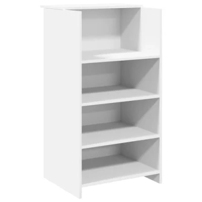 Image of vidaXL Reception Desk 55x50x103.5 cm Modern Engineered Wood Counter for Office/Hotel White