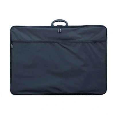 Image of Artway A1 Art Portfolio Case Storage Folder with Carry Handle/Shoulder Strap, Internal/External Pockets and Internal Securing Strap (No Rings) Black